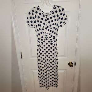 ASOS Navy Polka Dot Dress